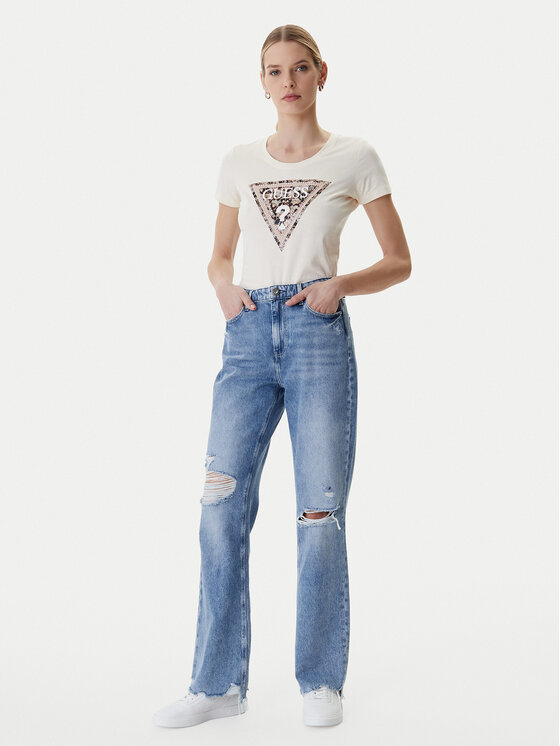 Guess Guess Футболка W6RI32 J1314 Écru Regular Fit
