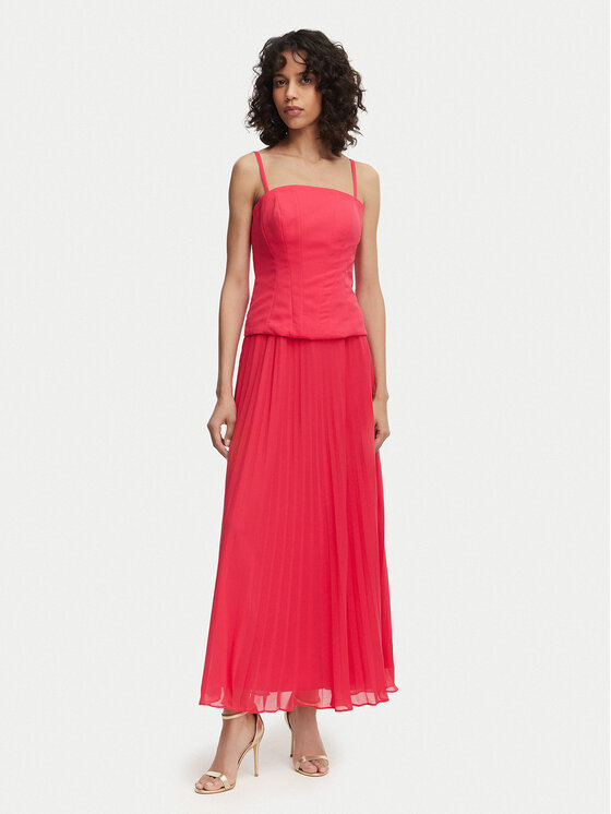 French Connection French Connection Večerna obleka Tiana 719H9 Temno rožnata Slim Fit