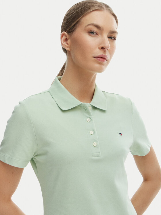 Tommy Hilfiger Tommy Hilfiger Vestito da giorno WW0WW43228 Verde Slim Fit