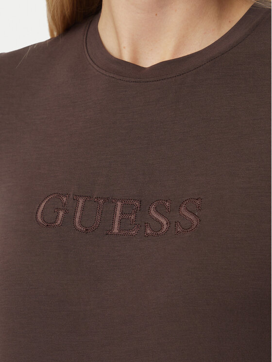 Guess Guess Тениска на пижама O6GI00 KBF92 Кафяв Regular Fit