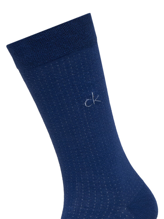 Calvin Klein Calvin Klein 3 vīriešu augsto zeķu pāru komplekts 701235981 Tumši zils