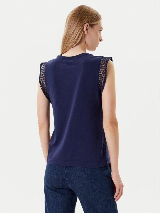 United Colors Of Benetton United Colors Of Benetton Bluză 3IFVD10AC Bleumarin Regular Fit