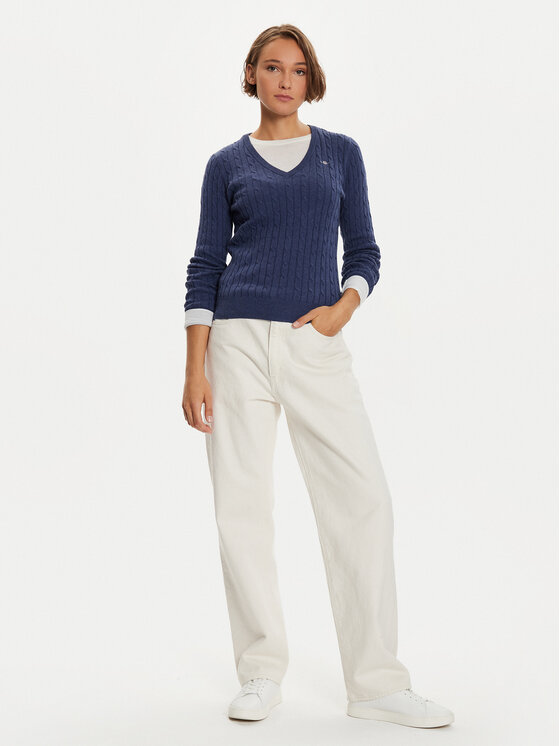Gant Gant Sweater 4800101 Sötétkék Slim Fit