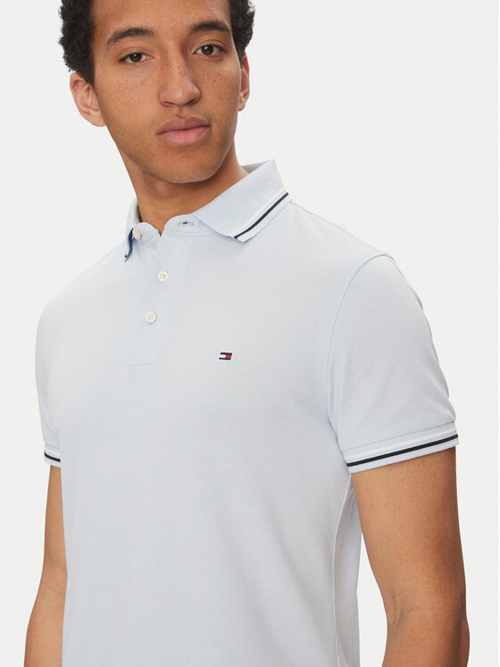 Tommy Hilfiger Tommy Hilfiger Tricou polo Seasonal MW0MW39993 Albastru celest Slim Fit