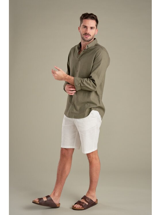 TeeShoppen TeeShoppen Szorty materiałowe 'Basic Collection' Biały Regular Fit