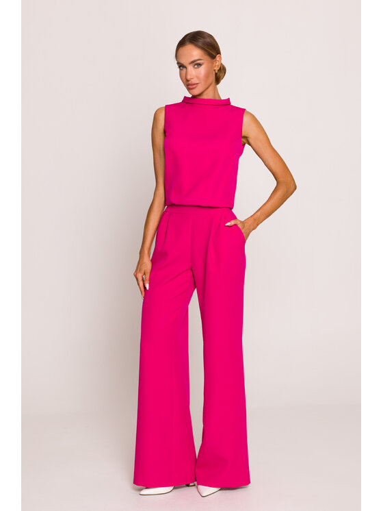 Made of Emotion Made of Emotion Kombinezon M382 Różowy Wide Leg