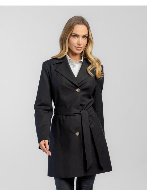 Salme Salme Trenčkot Lena Černá Regular Fit