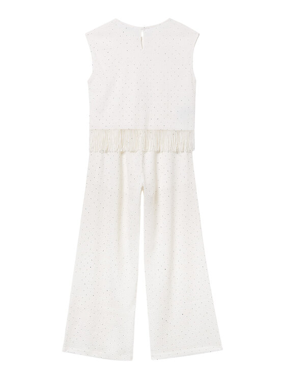 Mayoral Mayoral Set Bluse und Hose 6558 Écru Relaxed Fit