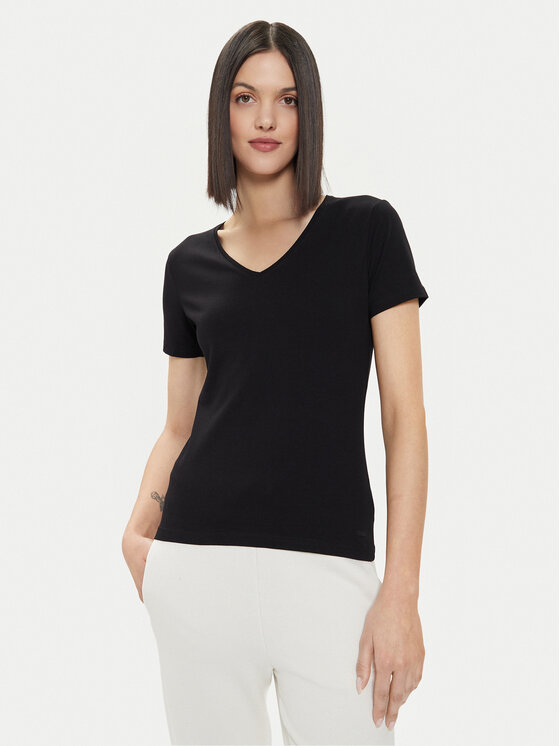 4F Tricou 4FWSS24TTSHF1359 Negru Slim Fit