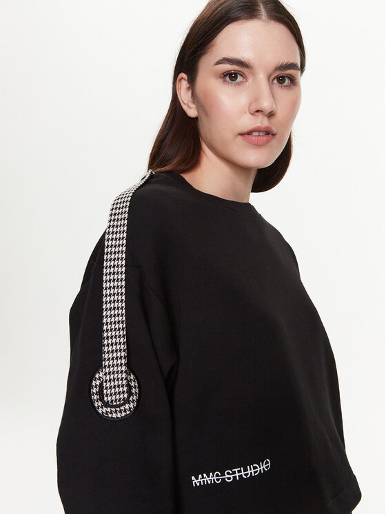 MMC Studio MMC Studio Світшот Lucco Чорний Relaxed Fit