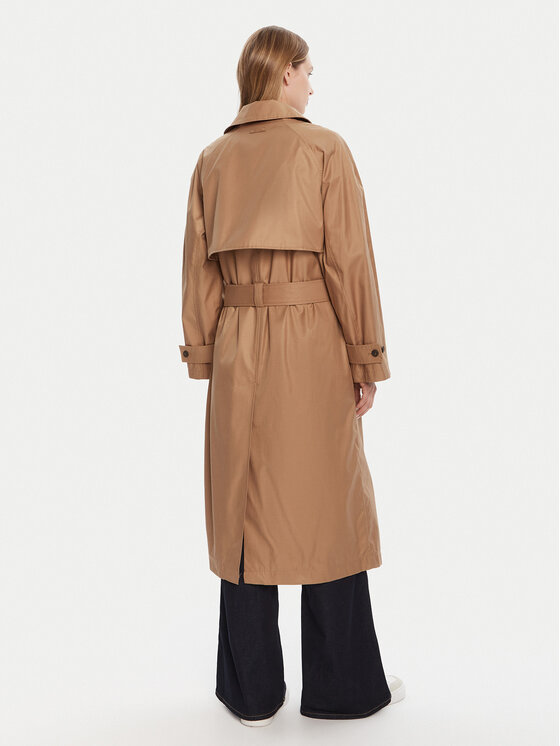 Calvin Klein Calvin Klein Trenčkot LV044C501G Rjava Regular Fit