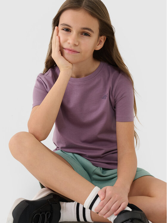 4F 4F T-shirt BASIC+ Viola Regular Fit