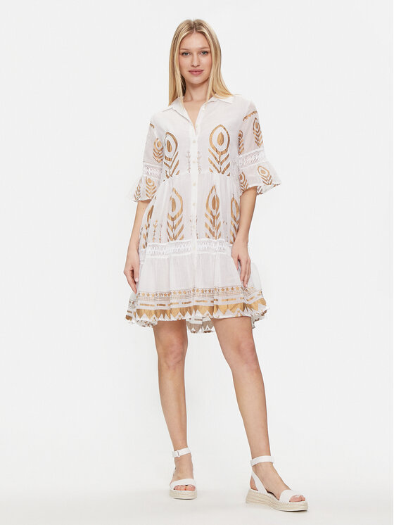 Iconique Iconique Лятна рокля Rachel IC24-021 Бял Regular Fit