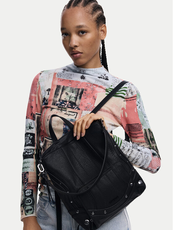 Desigual Desigual Ruksak Embro Patch Pretoria 25WAKP24 Crna