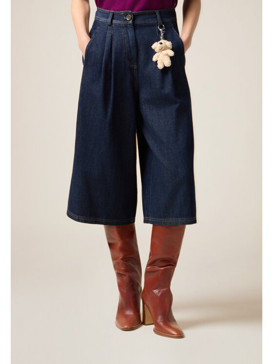 Oltre Oltre Pantaloncini P00YR009220N034 Blu A-Line Fit