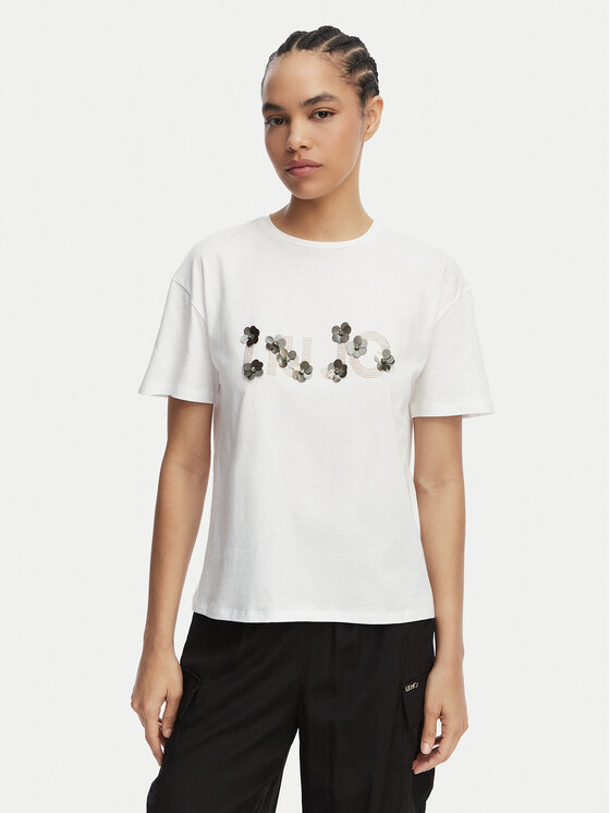 Liu Jo Tricou WA6238 JS923 Alb Regular Fit