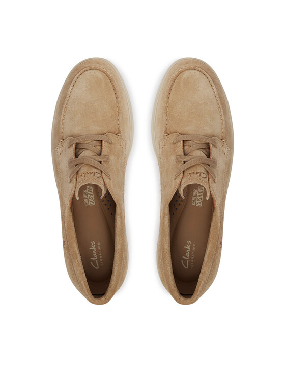Clarks Clarks Nizki čevlji Lockford Boat 26186187 Bež