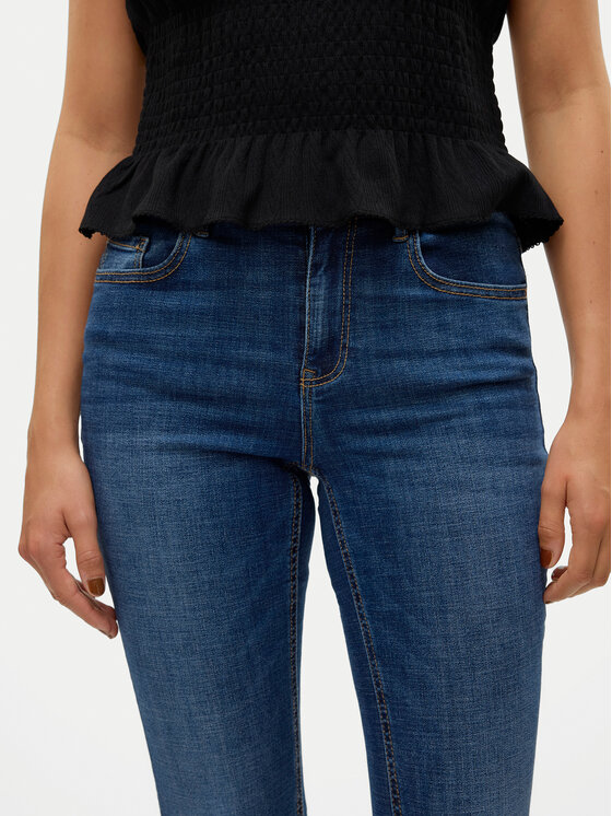 Vero Moda Vero Moda Jeansy Flash 10310511 Granatowy Flared Fit