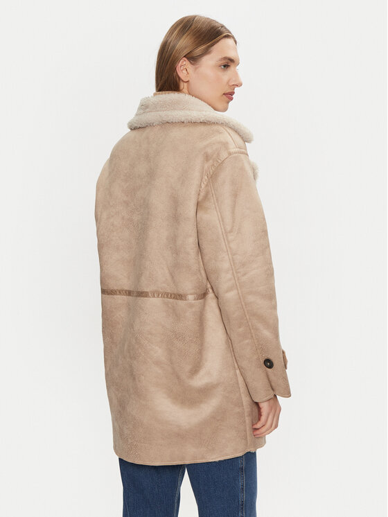 ONLY ONLY Verstos odos kailiniai Ylva 15322402 Smėlio Regular Fit