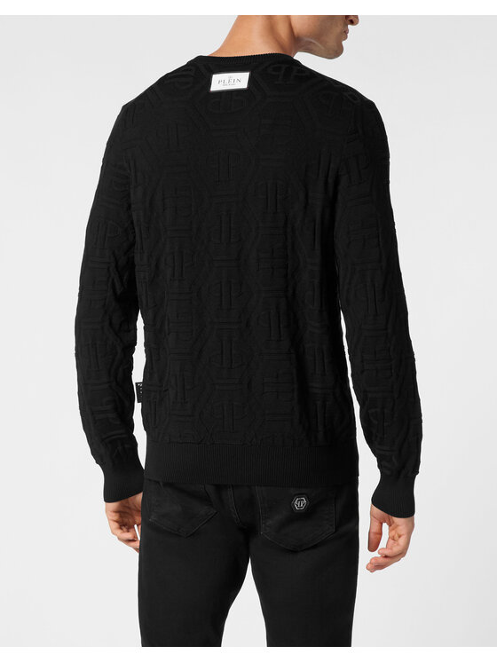 PHILIPP PLEIN PHILIPP PLEIN Sveter 22215 Čierna Regular Fit