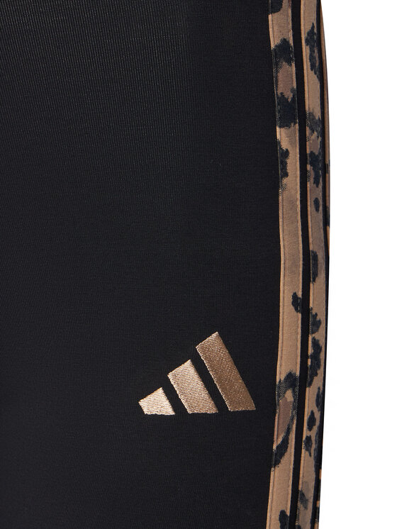 adidas adidas Κολάν Animal Print 3-Stripes JM1864 Μαύρο Slim Fit