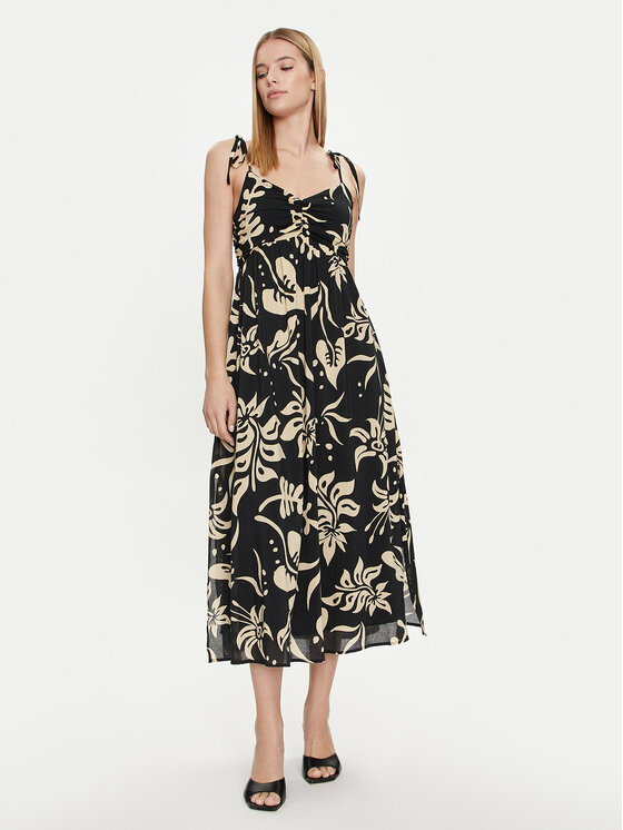 Gap Gap Sukienka letnia 665831-00 Czarny Regular Fit