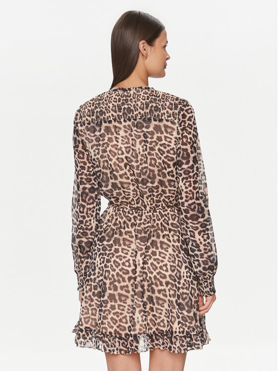 Guess Guess Vsakodnevna obleka Vanessa W4GK42 WDW82 Rjava Regular Fit