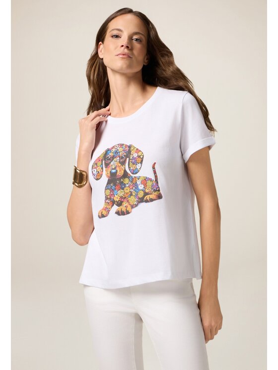 Oltre Oltre T-shirt G080J004429N0S1 Bianco Regular Fit