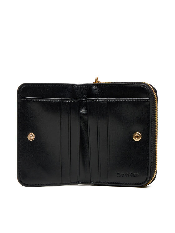 Calvin Klein Calvin Klein Μικρό Πορτοφόλι Γυναικείο Ck Medium Flap Zip Around LV04F1075G Μαύρο
