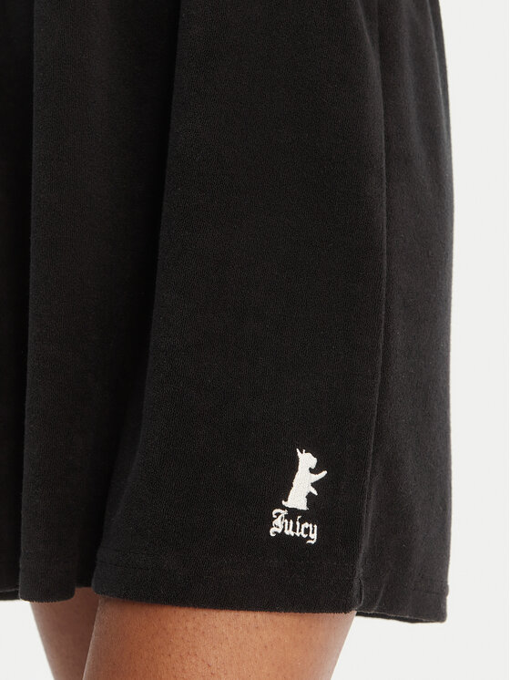 Juicy Couture Juicy Couture Ljetna haljina Smocked Terry JCGED126007 Crna Regular Fit