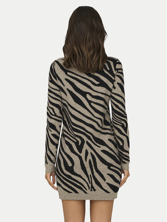 ONLY ONLY Sukienka dzianinowa Jenni 15321988 Brązowy Regular Fit