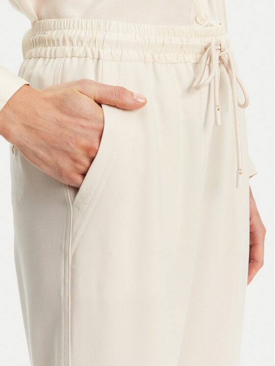 Marella Marella Spodnie dresowe Abitata 2513131045 Écru Regular Fit