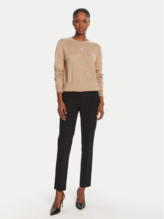 LOLA CASADEMUNT LOLA CASADEMUNT Pulover MF2511012 Bež Regular Fit