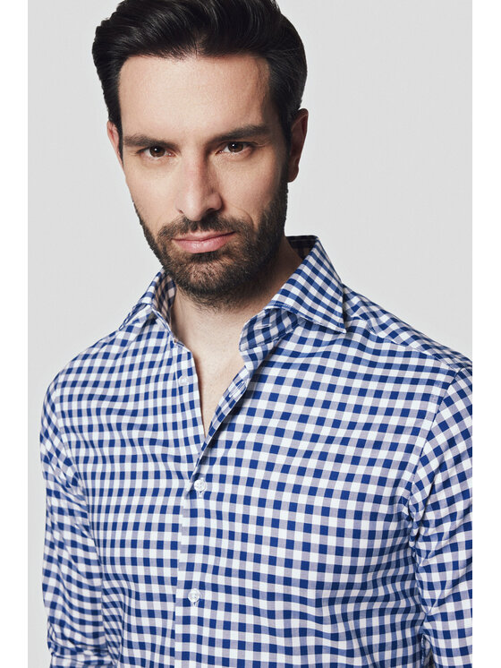 Lancerto Lancerto Koszula Rafaella KO051124000040 Granatowy Slim Fit