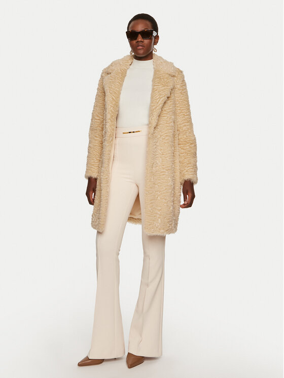 TWINSET TWINSET Pelzmantel 242TP2094 Beige Regular Fit