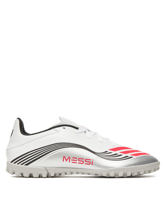 Ghete pentru fotbal adidas F50 Messi Club JP7445 Alb