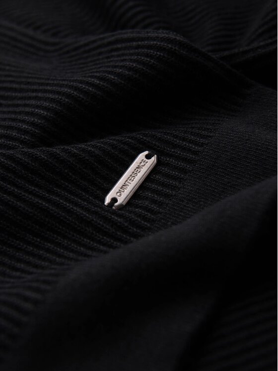 Ombre Ombre T-Shirt OM-TSCT-0254 Czarny Slim Fit