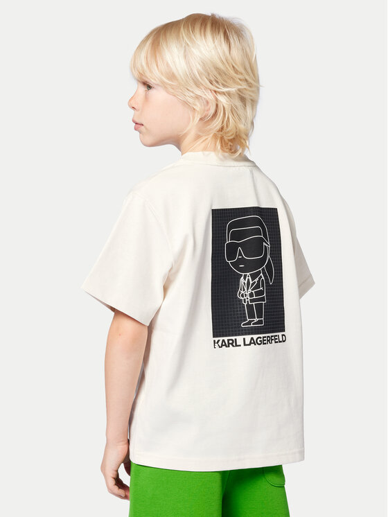 Karl Lagerfeld Kids Karl Lagerfeld Kids Футболка Z30440 S Білий Regular Fit