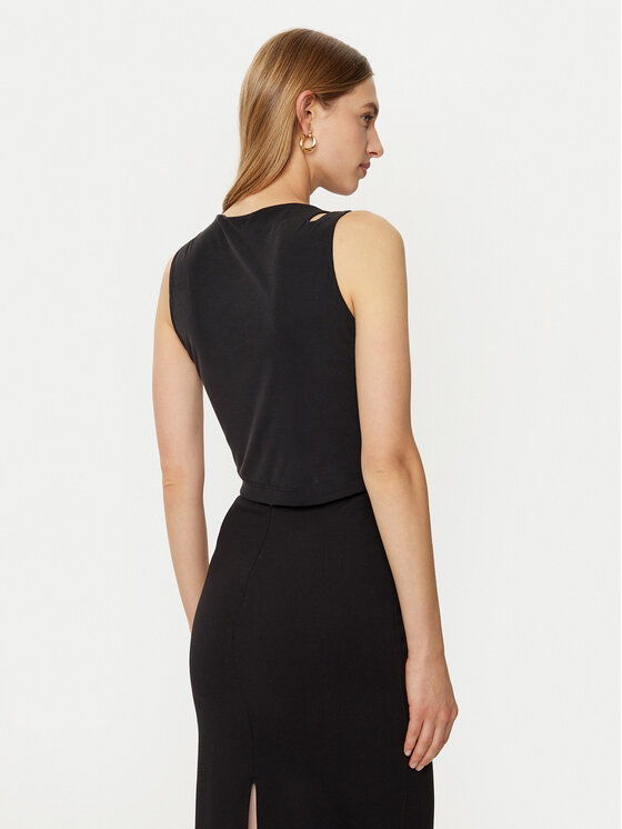 Guess Guess Τοπ W5RP13 KAQL2 Μαύρο Regular Fit