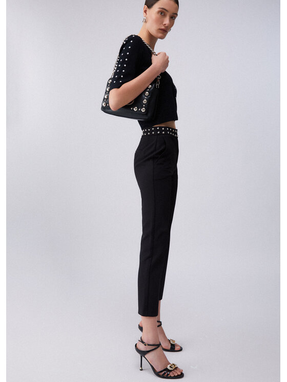 Liu Jo Liu Jo Spodnie materiałowe WA6106T252722222 Czarny Slim Fit