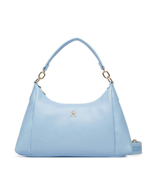 Tommy Hilfiger Tommy Hilfiger Kabelka Th Essential Shoulder Bag AW0AW18373 Světle modrá