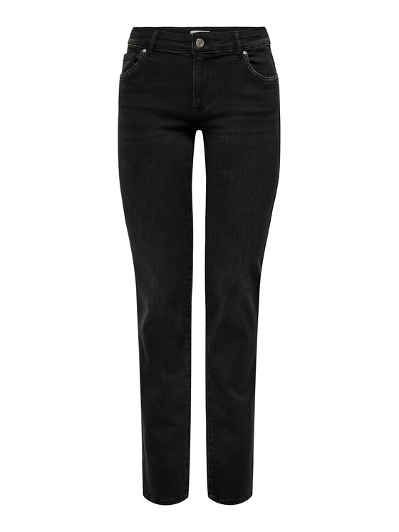 ONLY ONLY Blugi 15252221 Negru Straight Fit