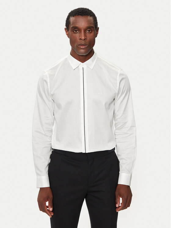 Armani Exchange Košeľa 6DZC27 ZNZRZ 1116 Biela Slim Fit