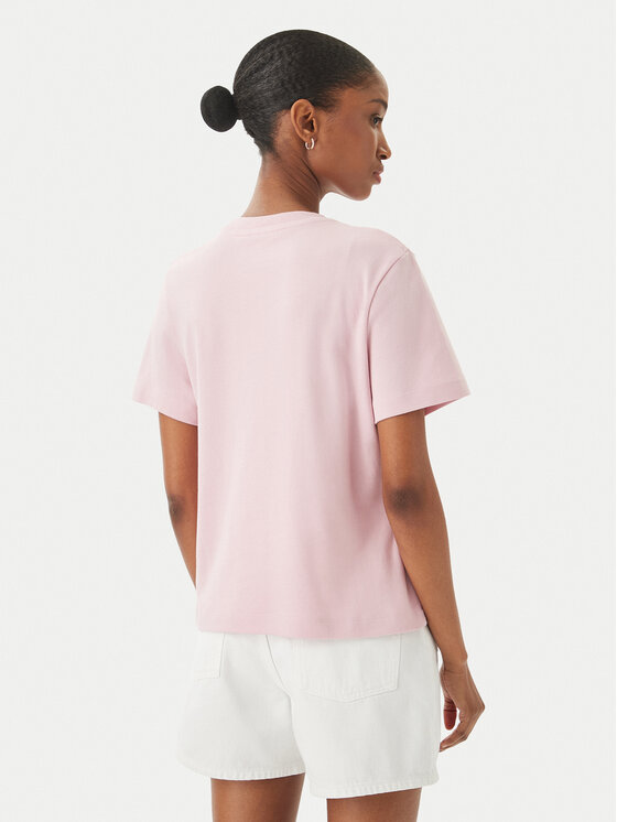 Tommy Hilfiger Tommy Hilfiger T-Shirt Logo Interlock WW0WW48707 Ανοιχτό ροζ Regular Fit