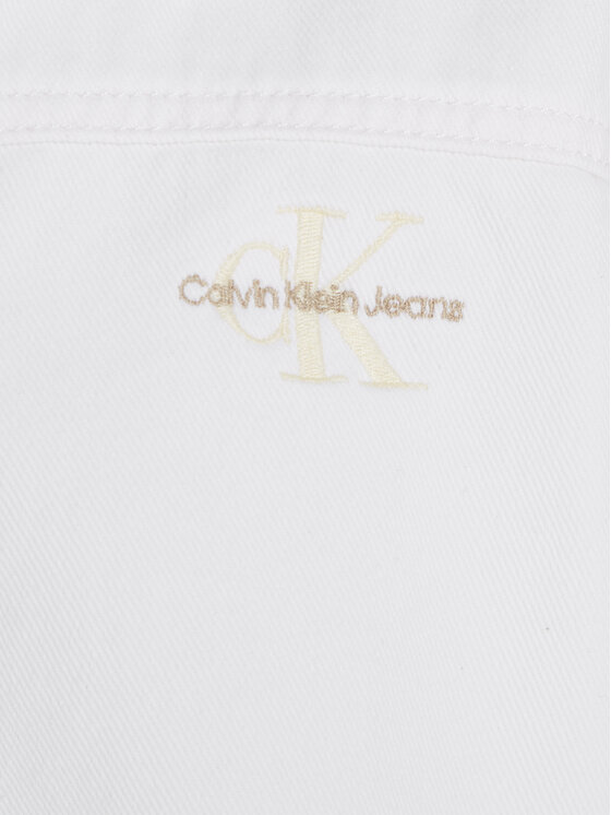 Calvin Klein Jeans Calvin Klein Jeans Džínsová bunda IG0IG02390 Biela Regular Fit