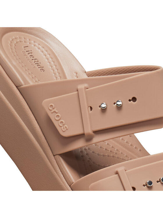 Crocs Crocs Nazouváky Brooklyn Low Wedge Sandal W 207431 Béžová