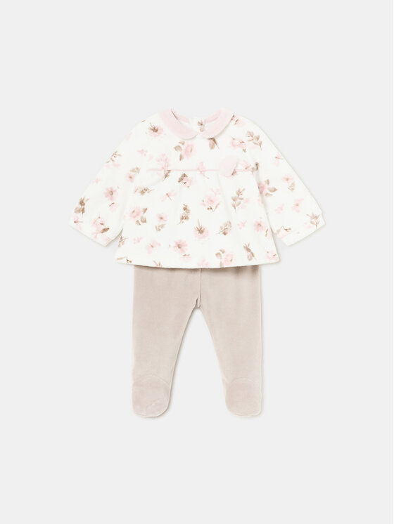Mayoral Mayoral Set Bluse und Strampelhose 2506 Beige Regular Fit