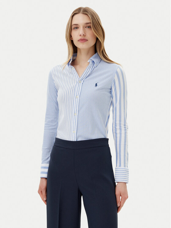 Polo Ralph Lauren Polo Ralph Lauren Marškiniai 211965102002 Mėlyna Slim Fit