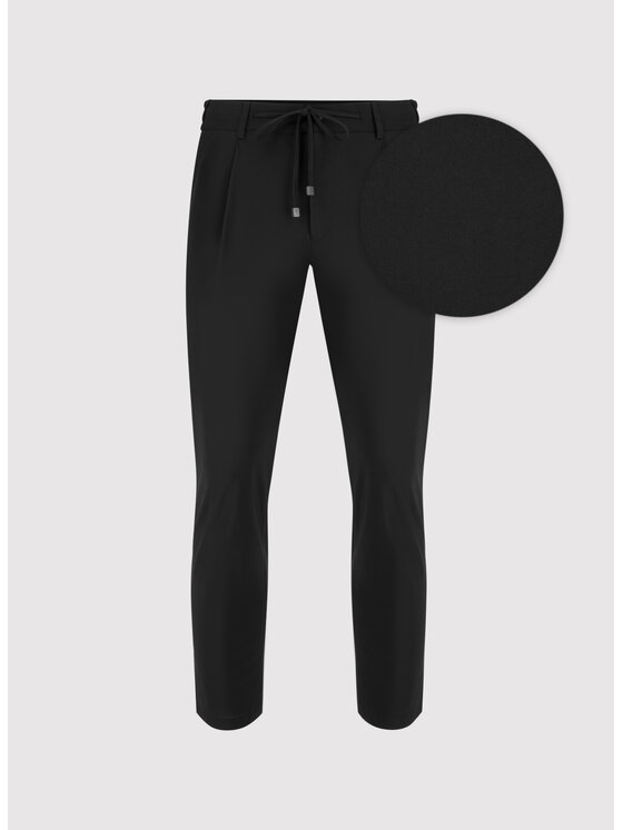 Pako Lorente Pako Lorente Spodnie garniturowe P24WF-6G-001 Czarny Super Slim Fit