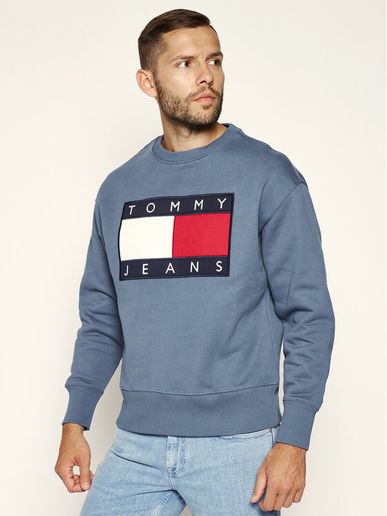 tommy jeans flag crew